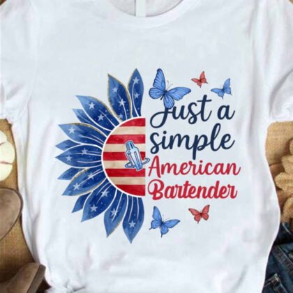 Just A Simple American Bartender - Patriotic